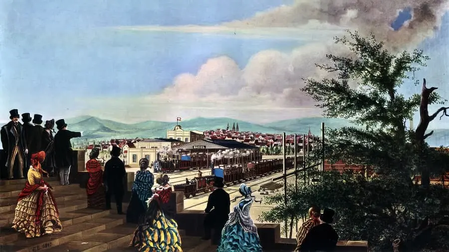 Gare française à Bâle (1845)
