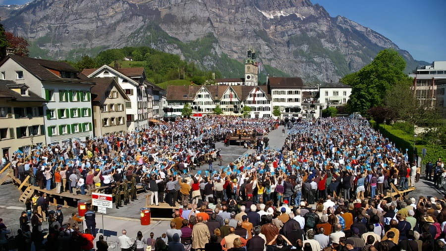 Landsgemeinde à Glaris en Suisse