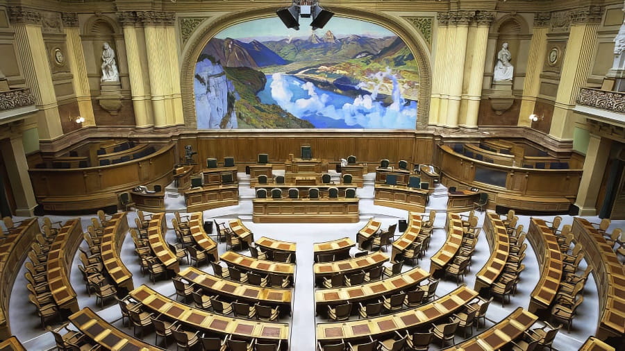 Salle du Conseil national à Berne